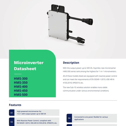 HOYMILES HMS - 400 - 1T 1F Wechselrichter - NeueEnergie24