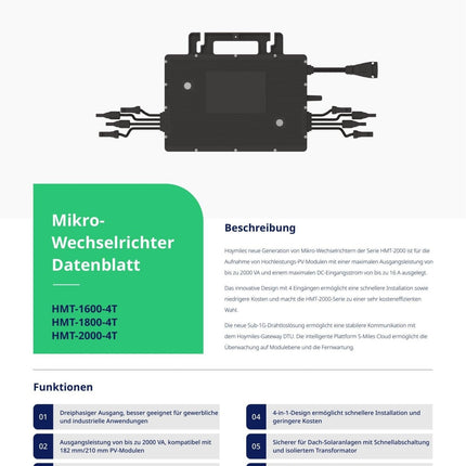 HOYMILES HMT - 2000 - 4T 3F Wechselrichter - NeueEnergie24