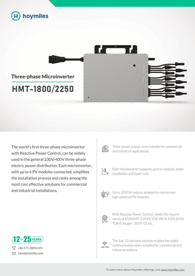 HOYMILES HMT - 2250 - 6T 3F Wechselrichter - NeueEnergie24