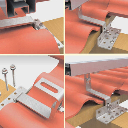 SOLARION® Solarmodul Halterung für Schrägdach/Ziegeldach (Vertikalmontage) - NeueEnergie24