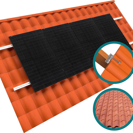 SOLARION® Solarmodul Halterung für Schrägdach/Ziegeldach (Vertikalmontage) - NeueEnergie24