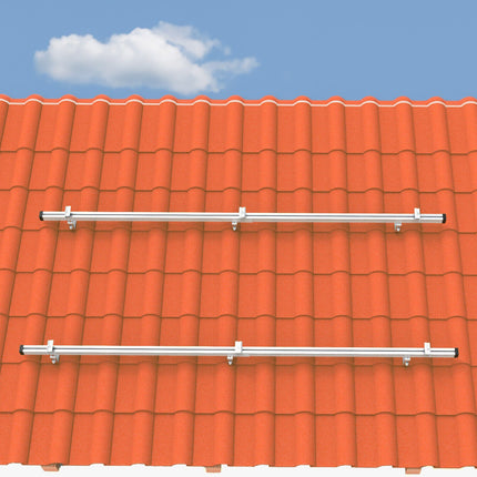 SOLARION® Solarmodul Halterung für Schrägdach/Ziegeldach (Vertikalmontage) - NeueEnergie24