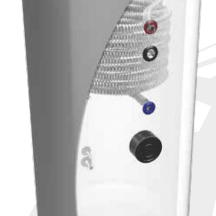 SOLITANK Vertikaler Warmwasserspeicher Wärmetauscher 245L mit Rohrschlange 3.83m² - NeueEnergie24