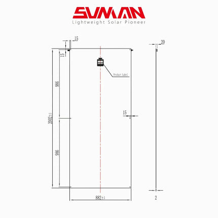 Sunman 310W flexibles Solarmodul - SMF310M - 5X12DW - NeueEnergie24