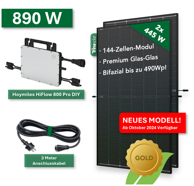 Balkonkraftwerk GOLD+ 890W/800W