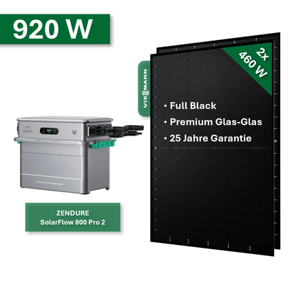 Balcony power station Gold+ 920W/800W with Zendure SolarFlow 800 Pro 2