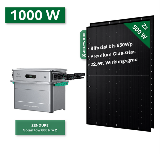 Kit solaire Pro 1000W / 800W avec Zendure SolarFlow 800 Pro