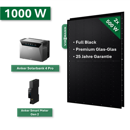 Kit solaire Pro 920W/800W avec Anker Solarbank 4 Pro Système de stockage