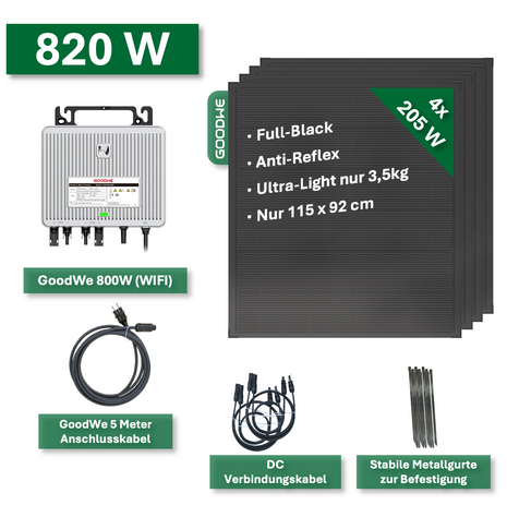 Balkonkraftwerk ULTRA-LIGHT 820W/800W GoodWe Suncake