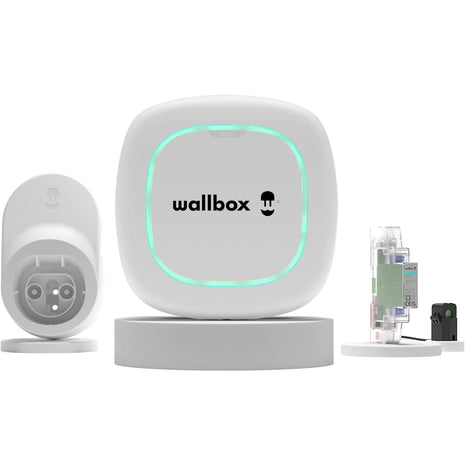 Wallbox Kit Pulsar Max PLP2 (7.4Kw / 5 Meter / Type 2 / White) &amp; Clamp (1PH) &amp; Dock 