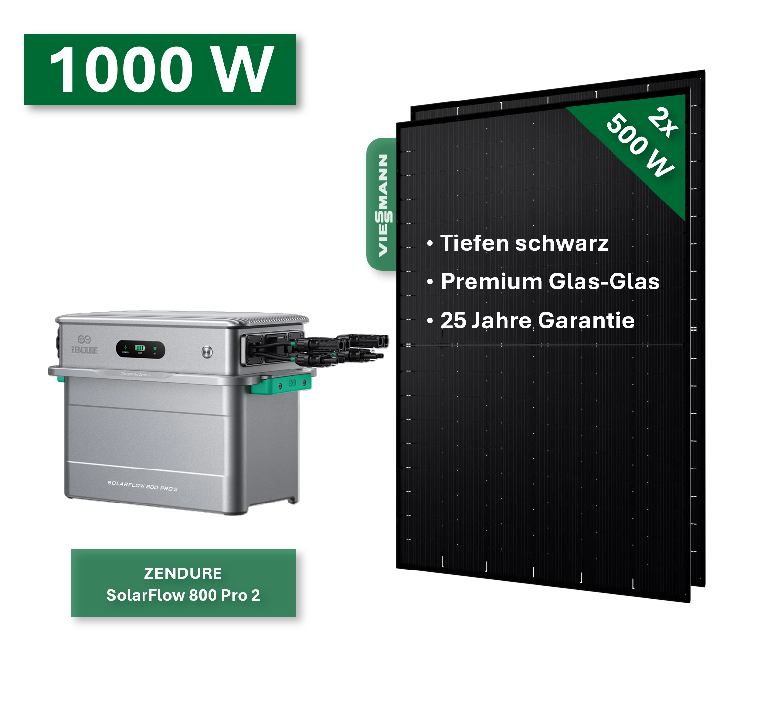 Balkonkraftwerk Pro 1000W/800W mit Zendure SolarFlow 800 Pro 2