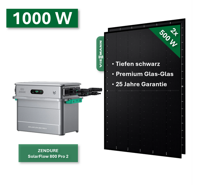 Balkonkraftwerk Pro 1000W/800W mit Zendure SolarFlow 800 Pro 2