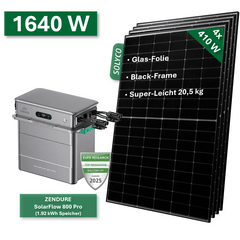 Balkonkraftwerk BASIC 1640W/800W mit Zendure SolarFlow 800 Pro - NeueEnergie24