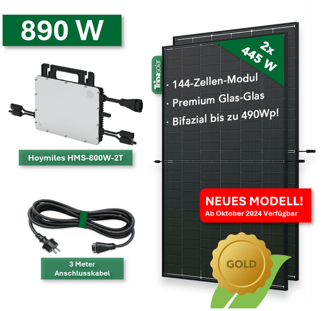 Balkonkraftwerk GOLD+ 890W/800W - NeueEnergie24
