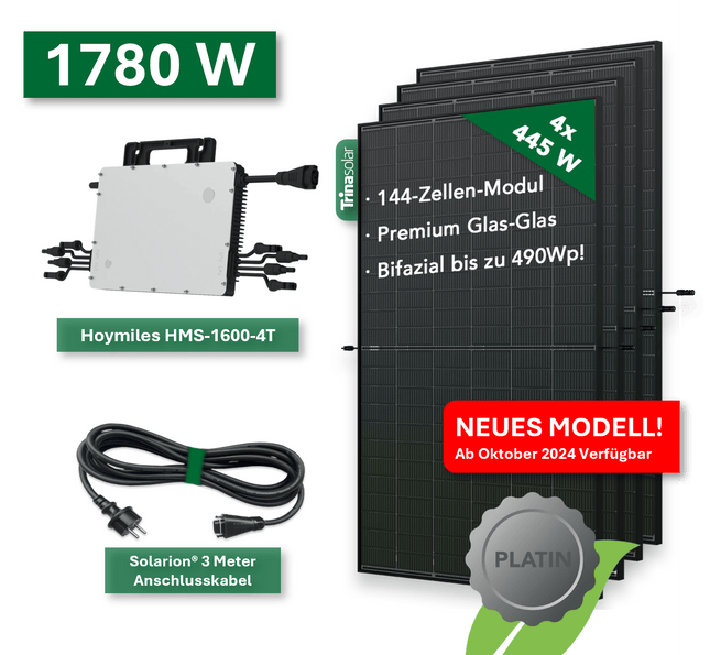 Balkonkraftwerk PLATIN+ 1780W/1600W - NeueEnergie24