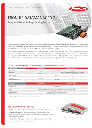 Fronius Datamanager 2.0 GALVO-SYMO-PRIMO - NeueEnergie24