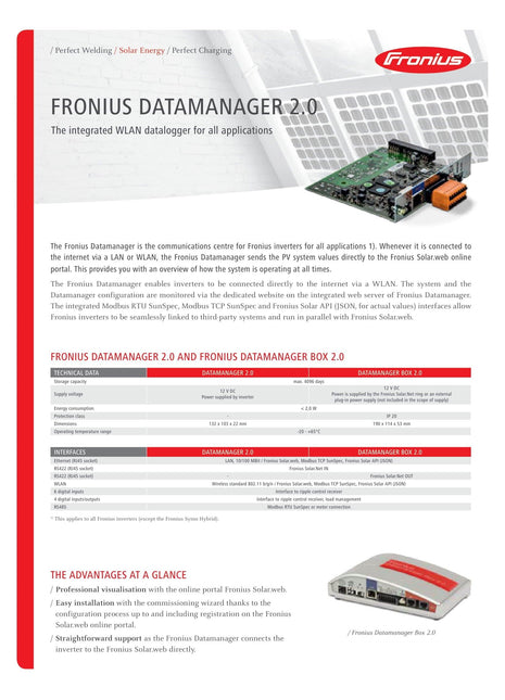 Fronius Datamanager 2.0 GALVO-SYMO-PRIMO - NeueEnergie24