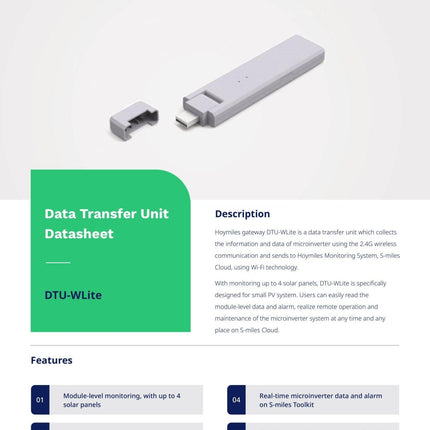 HOYMILES DTU WLite - S Überwachungsmodul (für 4 Photovoltaik - Module) - NeueEnergie24