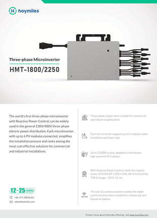 HOYMILES HMT-2250-6T 3F Wechselrichter - NeueEnergie24