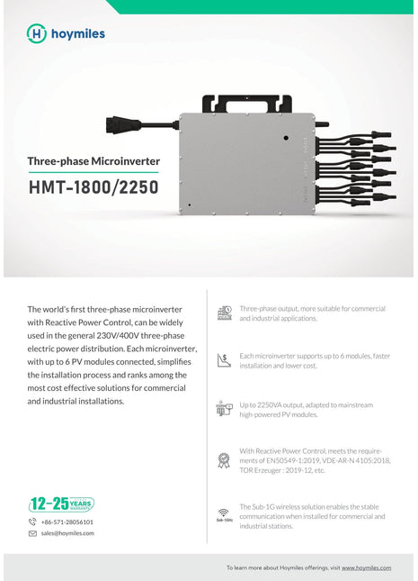 HOYMILES HMT-2250-6T 3F Wechselrichter - NeueEnergie24