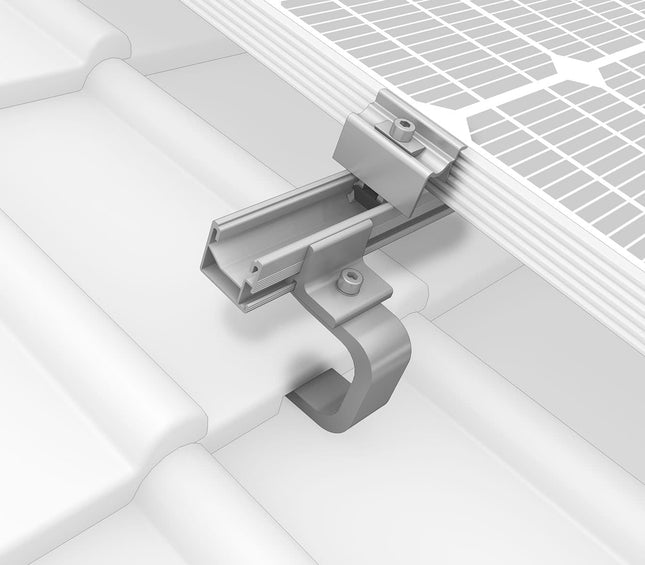 K2 Systems Solarmodul Halterung für Schrägdach/Ziegeldach (Vertikalmontage) - NeueEnergie24