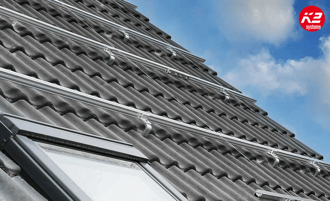 K2 Systems Solarmodul Halterung für Schrägdach/Ziegeldach (Vertikalmontage) - NeueEnergie24