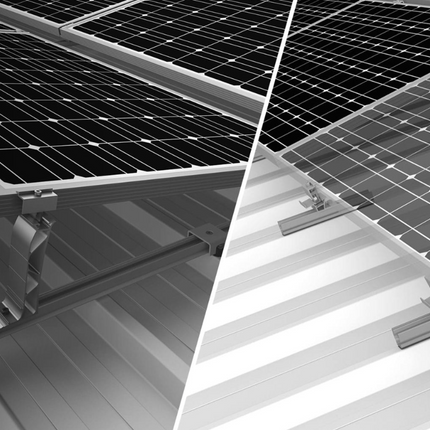 K2 Systems solar module holder for trapezoidal sheet metal (vertical installation)
