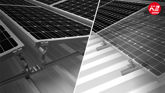 Soporte de módulo solar K2 Systems para chapa trapezoidal