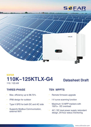 SOFAR 110KTLX-G4 3-Phasig 10xMPPT - NeueEnergie24