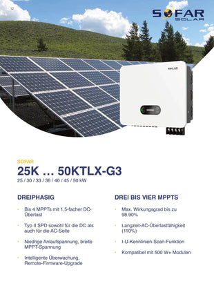 SOFAR 25KTL-X-G3 3-Phasig 3xMPPT - NeueEnergie24