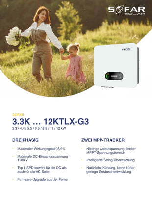SOFAR 4.4KTL-X-G3 3-Phasig 2xMPPT - NeueEnergie24