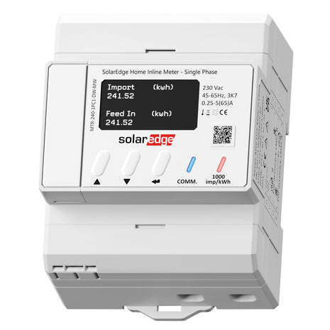 Compteur d'énergie en ligne SolarEdge avec filet énergétique, 1PH 230 V, 65 A