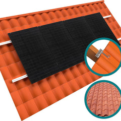 SOLARION® Solarmodul Halterung für Schrägdach/Ziegeldach (Vertikalmontage) - NeueEnergie24