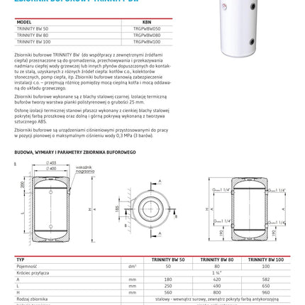 TRINNITY BW 50L Pufferspeicher (TRGPWBW050) - NeueEnergie24